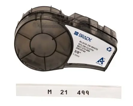 Produktfoto 1 von Brady Beschriftungsband Schwarz für BMP21 LAB auf Schwarz, Weiß 4.88 m 9.53 mm 9.52 mm