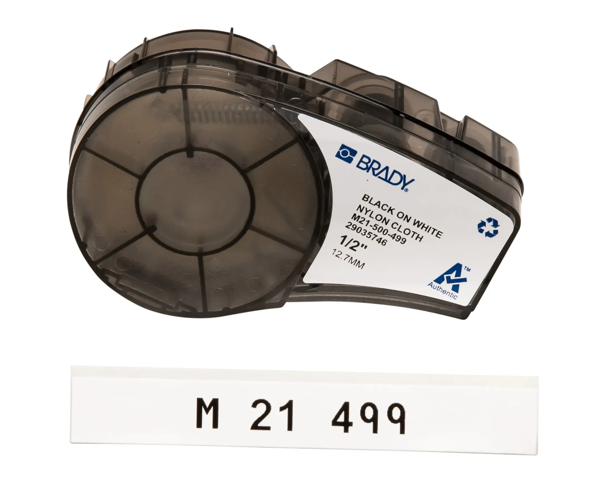 Produktfoto 1 von Brady B-499 Beschriftungsband Schwarz für M210, M210-LAB, M211, BMP21-PLUS, BMP21-LAB, IDPAL, LABPAL auf Schwarz auf