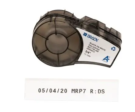 Produktfoto 1 von Brady Beschriftungsband Schwarz für BMP21 LAB auf Schwarz, Weiß 6.4 m 19.05 mm 19.05 mm 19.05 mm