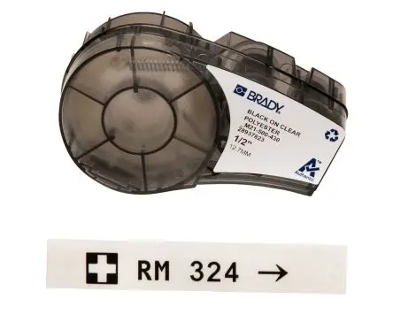 Produktfoto 1 von Brady Beschriftungsband Schwarz für BMP21 LAB auf Schwarz, Klar 6.4 m 12.7 mm 6.4 mm 12.7 mm