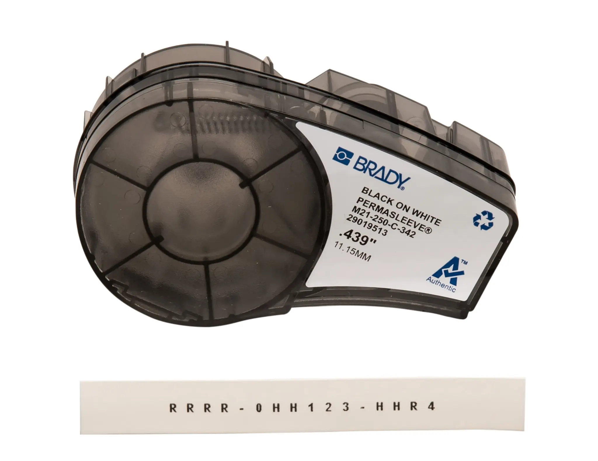 Produktfoto 1 von Brady B-342 Wärmeschrumpfschlauch-Etiketten Schwarz für M210, M210-LAB, M211, BMP21-PLUS, BMP21-LAB, IDPAL, LABPAL auf