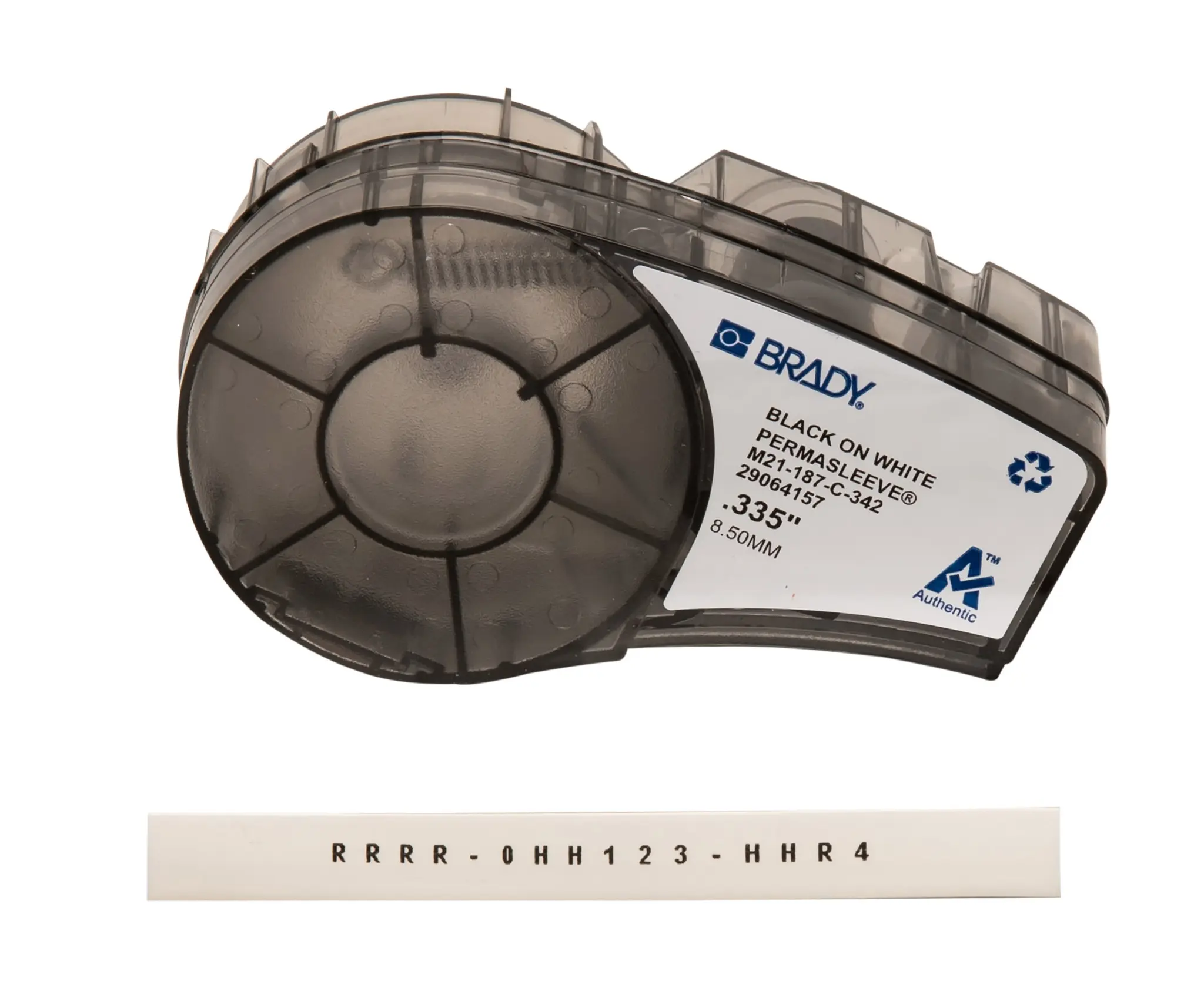 Produktfoto 1 von Brady B-342 Wärmeschrumpfschlauch-Etiketten Schwarz für M210, M210-LAB, M211, BMP21-PLUS, BMP21-LAB, IDPAL, LABPAL auf