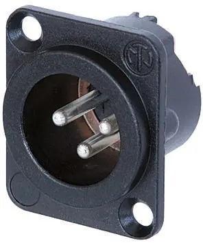 Produktfoto 1 von Neutrik Gerade 3-polig Fahrgestell Stecker Silber auf Nickel XLR-Steckverbinder, 50 V