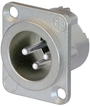 Produktfoto 1 von Neutrik Gerade 3-polig Kabel Stecker Silber auf Nickel XLR-Steckverbinder, 50 V