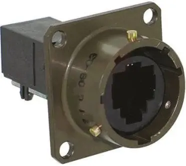 Produktfoto 1 von Amphenol Socapex, RJ11F21G RJ11-Steckverbinder, RJ11 Buchse, 6 -Port, Typ UTP, L 39.7 mm, Typ Adapter