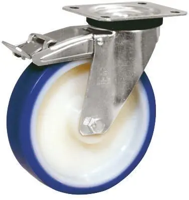 Produktfoto 1 von LAG Gebremst, schwenkbar Rolle, Rad ø 125 mm, 200 kg, Ges H. 160 mm, Rad B. 40 mm