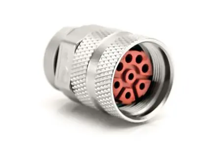 Produktfoto 1 von Amphenol Industrial MotionGrade 27 mm M23 Rundsteckverbinder Stecker 8-polig Stecker 30A Kabel IP67
