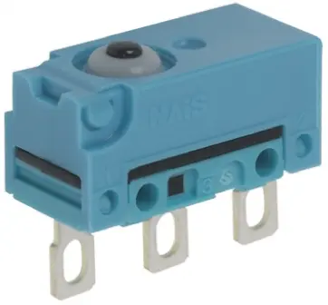 Produktfoto 1 von Panasonic Mikroschalter Stiftstößel-Betätiger Lot, 1-poliger Wechsler, 250 V ac, 30 V dc, 100mA IP50 1.47N -40 °C - 85