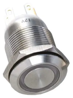 Produktfoto 1 von EOZ R Druckschalter Gelb Beleuchtet Tastend Panel Ø 19.2 mm, 1-poliger Umschalter / 5 A 250 V ac, IP65