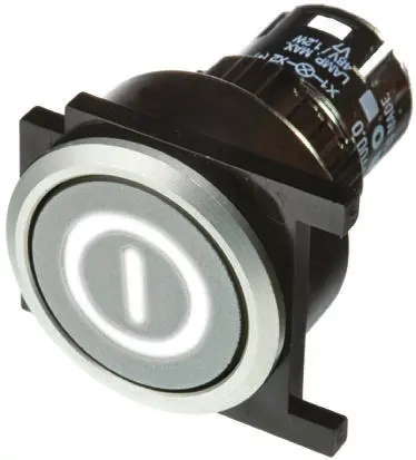 Produktfoto 1 von EAO 61 Drucktastenkopf, Silber Rastend Glatt Rund, IP65