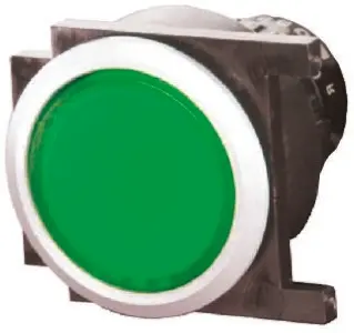 Produktfoto 1 von EAO 71 Drucktastenkopf, Grün Tastend Glatt Rund Aluminium, IP65