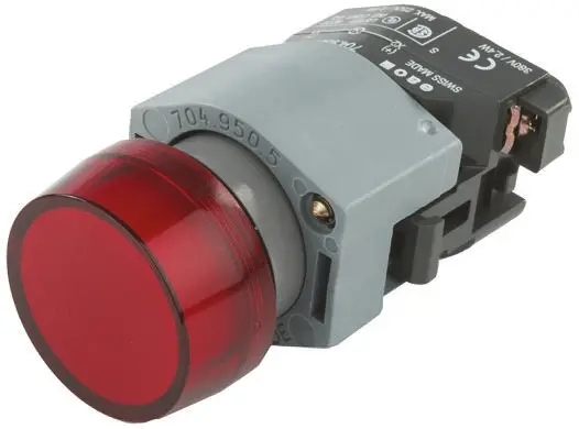 Produktfoto 1 von EAO Anzeigelampe Rot, Ausschnitt-Ø 22.5 mm LED Rund IP65 Schraube