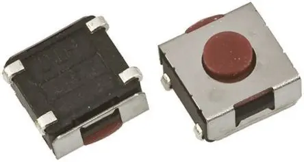 Produktfoto 1 von APEM Taster SPST, SMD 50mA Tastend Braun Oberfläche B. 6.2mm L. 6.3 mm