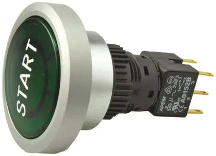 Produktfoto 1 von APEM 9000 Druckschalter Blau Tastend Panel Ø 30 mm, 2-poliger Umschalter / 6A 12 V dc, IP65