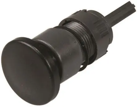Produktfoto 1 von APEM A01 Drucktastenkopf Ø 16 mm, Schwarz Tastend Pilzkopf Polycarbonat, IP65