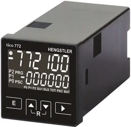 Produktfoto 1 von Hengstler TICO 772 Zähler Zähler LCD Automatisch und manuell 6-stellig 30V dc, Sekunde, Minuten, max. 60 kHz