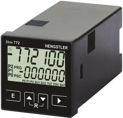 Hengstler TICO 772 LCD Zähler Automatisch, manuell 6-stellig Minuten, Sekunden max. 60kHz 24 V ac 0,0001 → 99