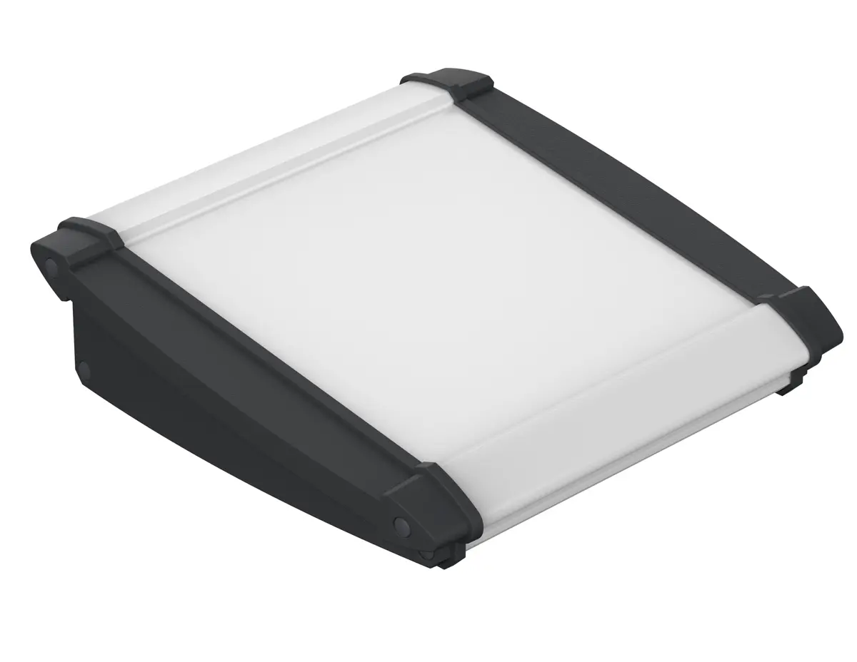 Produktfoto 1 von Bopla Alu-Topline ABS, Aluminium Pultgehäuse Geneigte Front, Schwarz, Silber, Hellgrau, 150 mm 53.2 mm, 181.2 mm, 551 g
