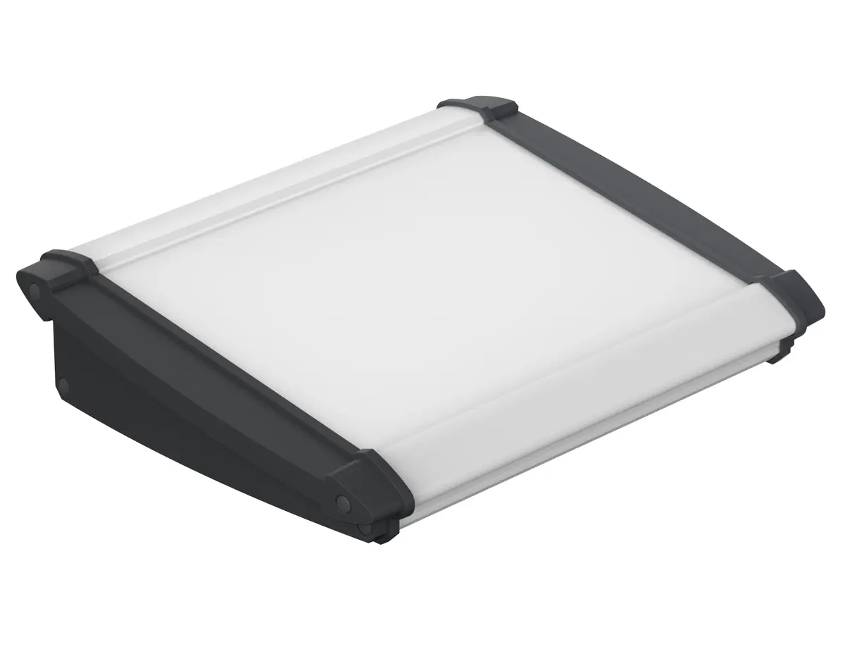Produktfoto 1 von Bopla Alu-Topline ABS, Aluminium Pultgehäuse Geneigte Front, Schwarz, Natur, 200 mm 53.2 mm, 181.2 mm, 701 g