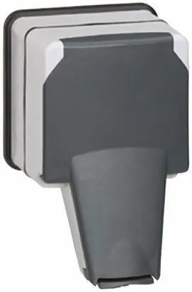 Produktfoto 1 von Legrand Plexo 66 Steckdose Französisch Beide Grau / 16A