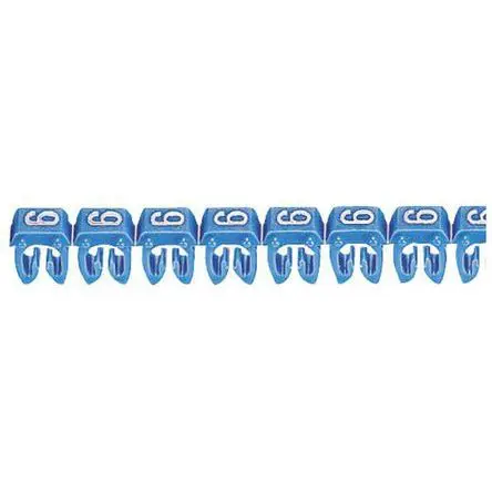 Produktfoto 1 von Legrand CAB 3 Kabelmarkierung, Beschriftung: 6, Blau, Ø 0.15 mm - 0.5 mm, 5 mm x 2.3mm
