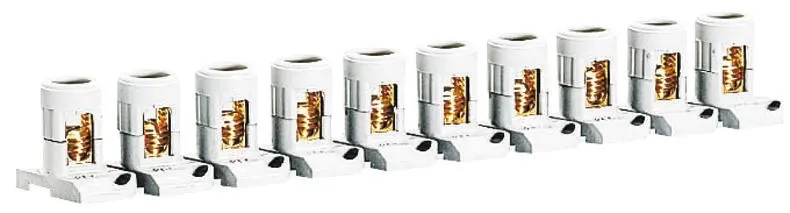 Produktfoto 1 von Legrand Klemmblock ohne Sicherung transparent 12-polig Schraubbefestigung, Raster 19.5 mm 10 mm²