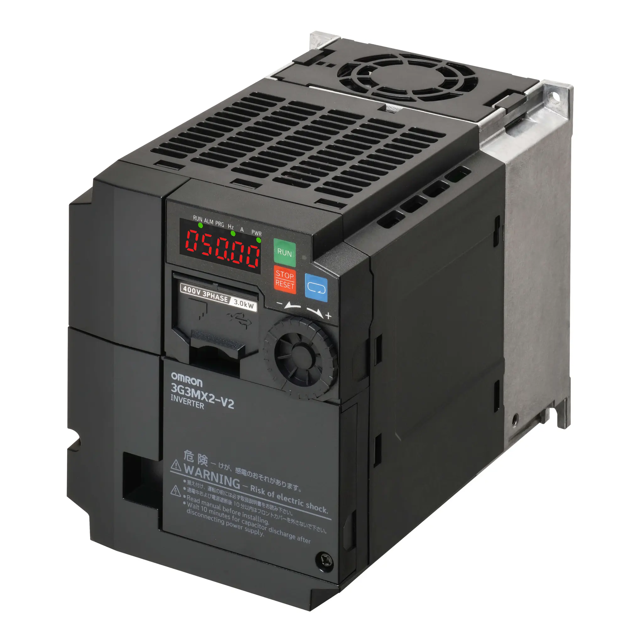 Produktfoto 1 von Omron 3G3MX2 1-Phasen Frequenzumrichter 0.75 kW 240 V 17.5 A 400Hz