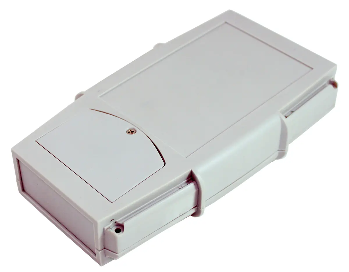 Produktfoto 1 von CAMDENBOSS Tragbares Gehäuse, ABS, 110 mm Eingebautes Batteriefach, 185 mm, H. 35 mm, Grau, IP54, IP65