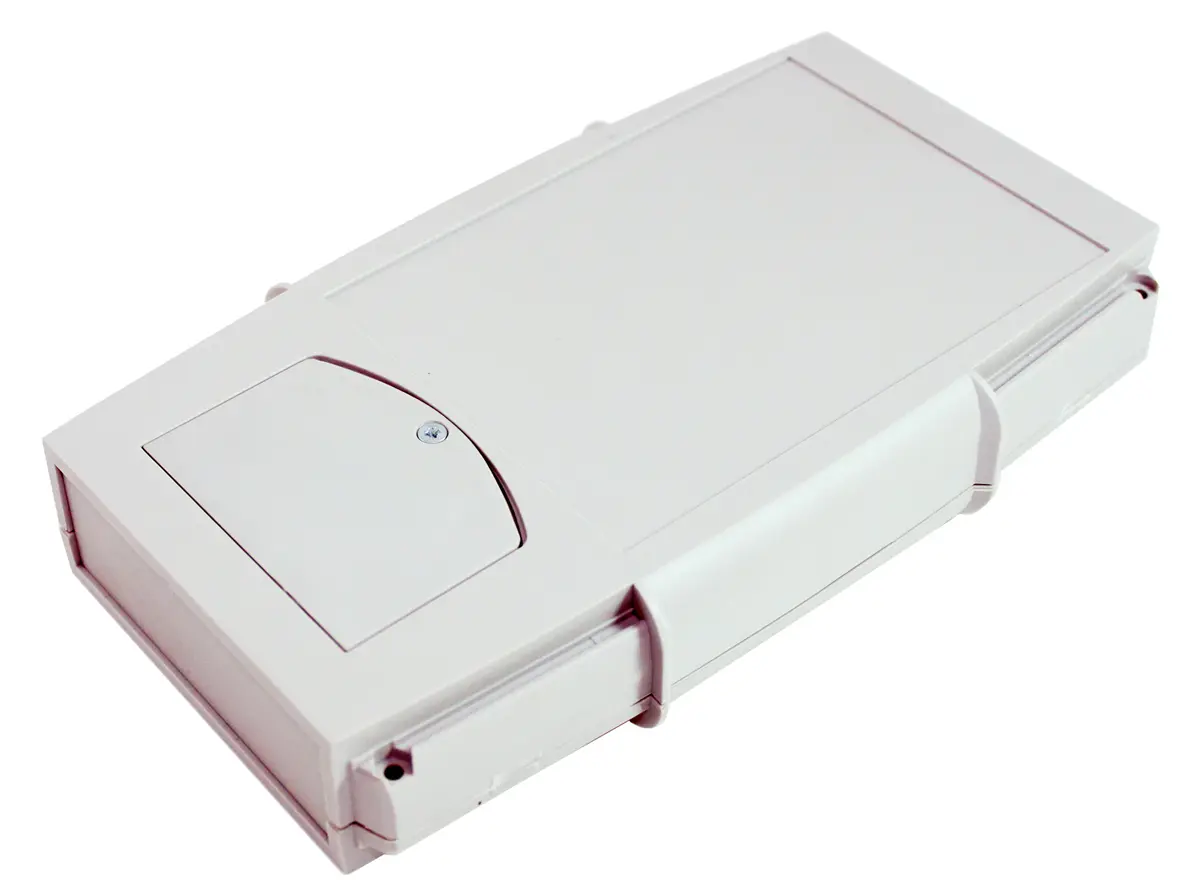 Produktfoto 1 von CAMDENBOSS Serie 66 Tragbares Gehäuse, ABS, 120 mm Eingebautes Batteriefach, 200 mm, H. 35 mm, Grau, IP65, IP54