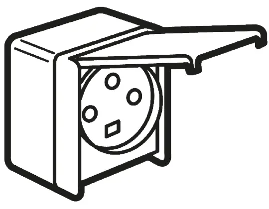 Produktfoto 1 von Legrand Plexo Steckdose Britischer Standard, Französisch, Deutsch 1-fach Beide Kunststoff Grau / 32 A