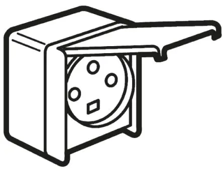 Produktfoto 1 von Legrand Plexo Steckdose Britischer Standard, Französisch, Deutsch 1-fach Beide Kunststoff Grau / 32A
