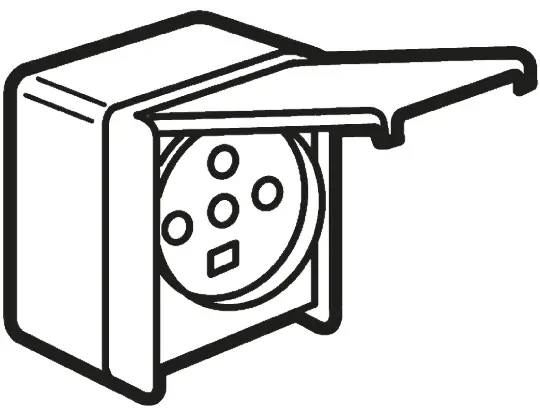 Produktfoto 1 von Legrand Plexo Steckdose Deutsch, RJ45, Britischer Standard, Französisch 1-fach Beide Kunststoff Grau / 32 A
