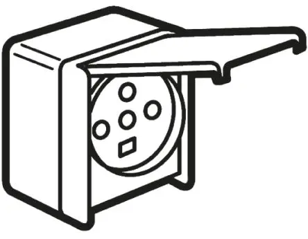 Produktfoto 1 von Legrand Plexo Steckdose Deutsch, RJ45, Britischer Standard, Französisch 1-fach Beide Kunststoff Grau / 32A