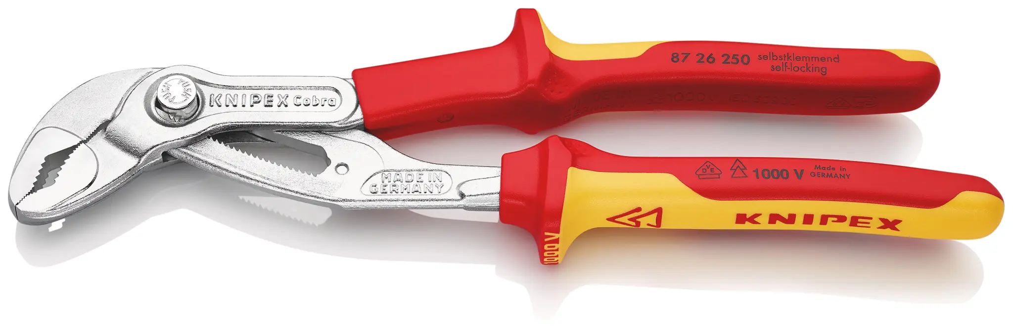 Produktfoto 1 von Knipex Cobra® Wasserpumpenzange / Backen 46mm 250 mm VDE 1000V zugelassen