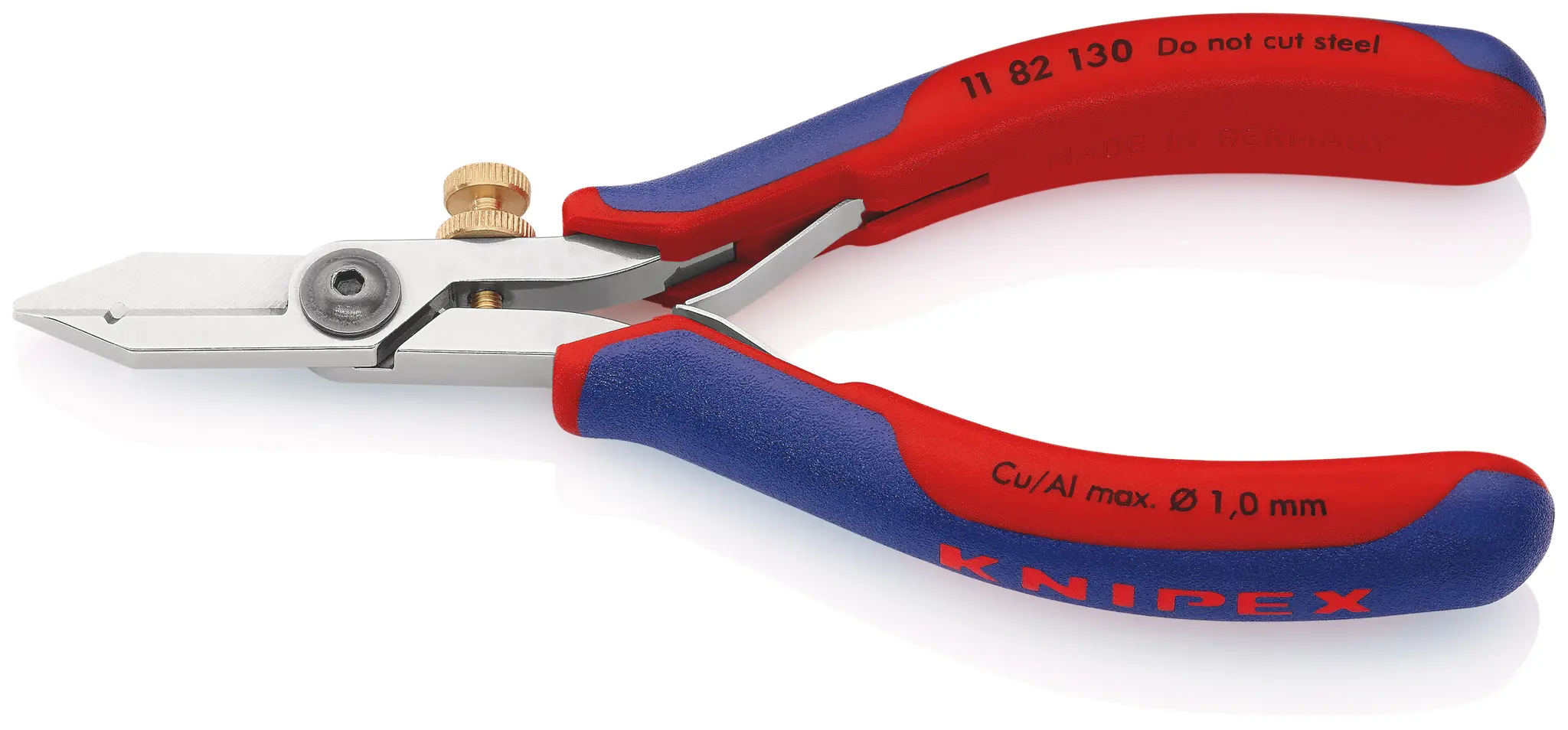 Produktfoto 1 von Knipex 11 82 130 Abisolier-Schere, Multi-Core, Einzelader 0.01 to 0.75 mm², 130 mm