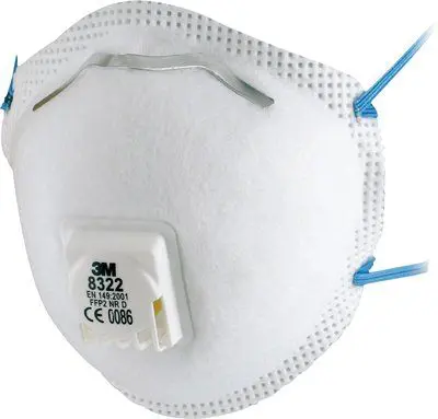 Produktfoto 1 von 3M 8300 Einweggesichtsmaske Atemschutz FFP2 No Weiß Eingegossen 10 Per Pack Stück