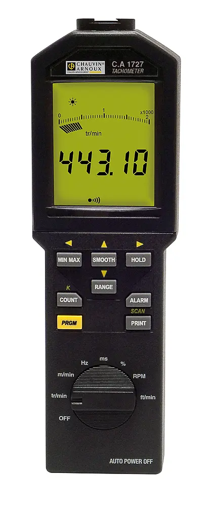 Produktfoto 1 von Chauvin Arnoux, ±6 Counts LCD Drehzahlmesser → 100000rpm, 6 rpm