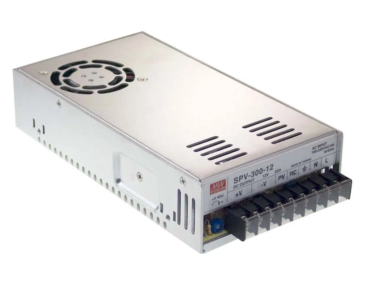 Produktfoto 1 von MEAN WELL SPV-300 Schaltnetzteil 1 12V dc 300 W, Fahrgestell 370 V dc, 264V ac