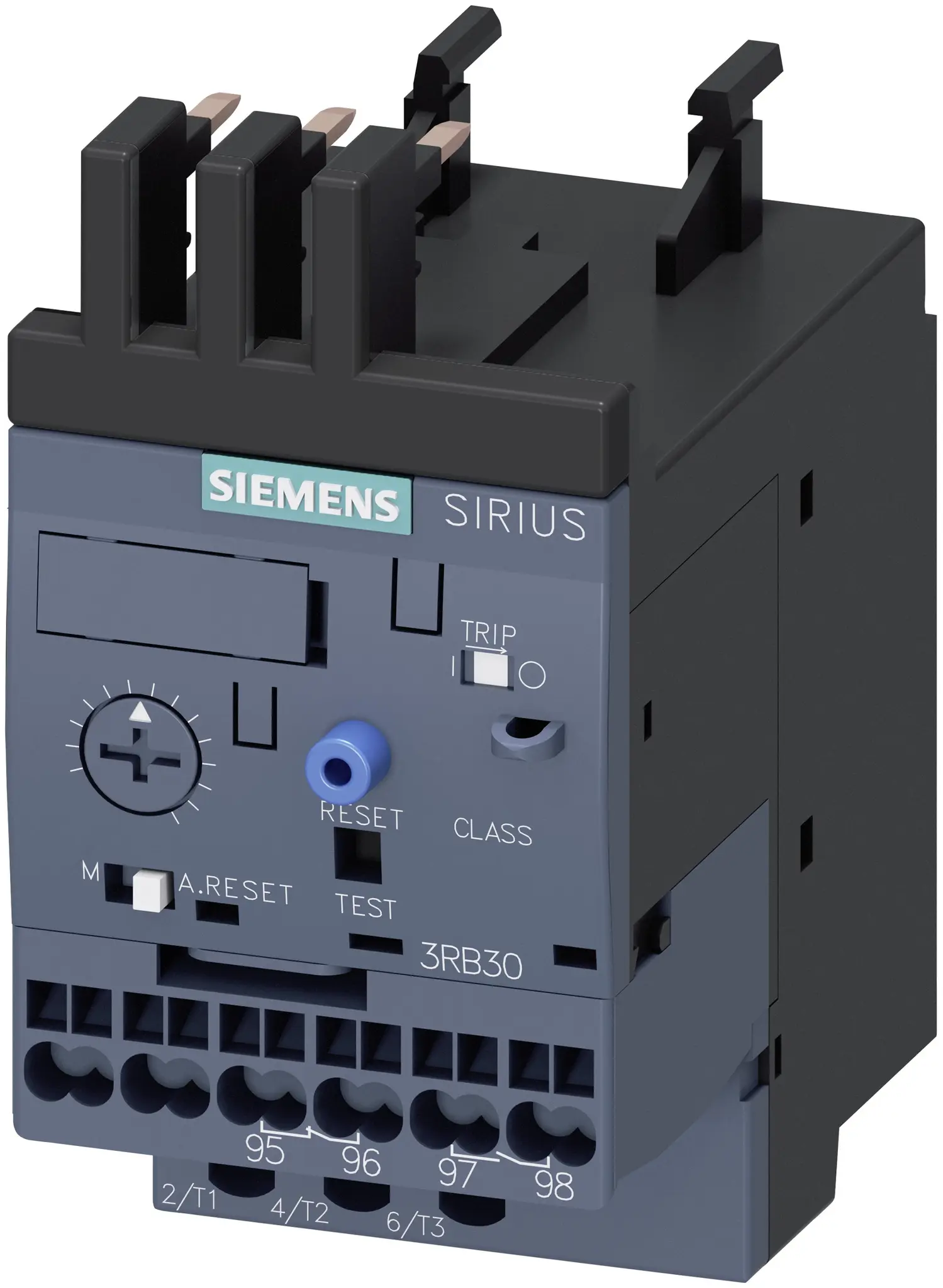 Produktfoto 1 von Siemens 3RB Überlastrelais, / 1 to 4 A 1.5 kW 1 Schließer/1 Öffner / 4 A 3P, 75.9 mm x 45 mm