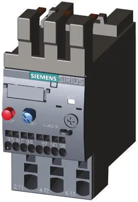 Siemens 3RU Thermisches Überlastrelais, / 17 to 22 A 11 kW 1 Schließer/1 Öffner / 22 A 3P, 87 mm x 45 mm