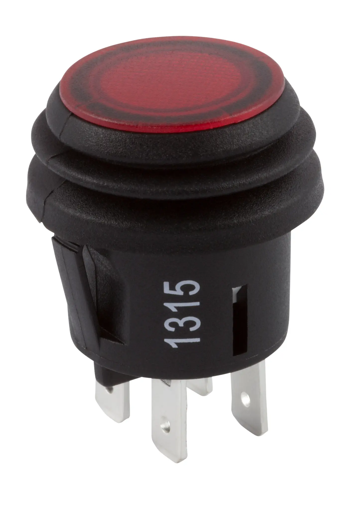 Produktfoto 1 von ZF KF Druckschalter Rot Beleuchtet Rastend Panel Ø 20.2 mm, DPST / 20 A, IP65