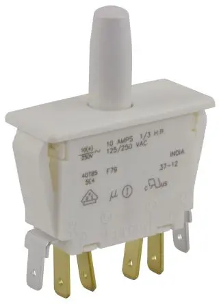 Produktfoto 1 von ZF Türmikroschalter 2-poliger Umschalter Taste 10 A Stecker -40 °C 85 °C