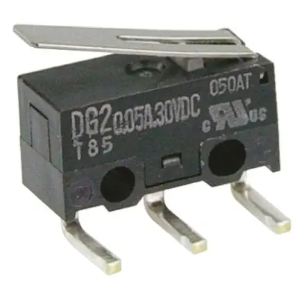 Produktfoto 1 von ZF Mikroschalter Scharnierhebel-Betätiger Rechtwinklige Leiterplatte, 1-poliger Umschalter, 125 V ac, 50mA IP40 0.44N