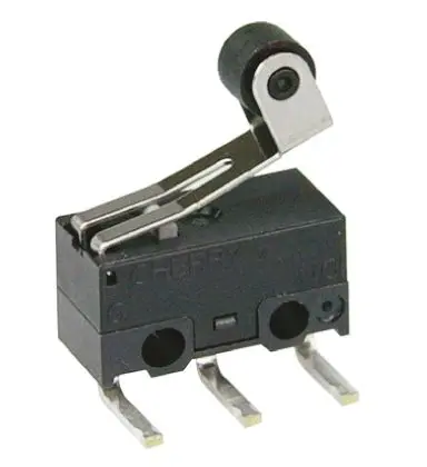 Produktfoto 1 von ZF Mikroschalter Rollenhebel-Betätiger Linkswinklige Leiterplatte, 1-poliger Umschalter, 125 V ac, 30 V dc, 50mA IP40