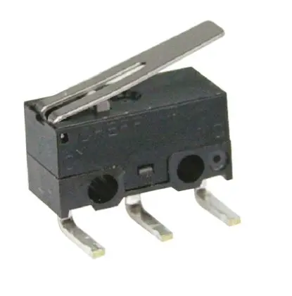 Produktfoto 1 von ZF Mikroschalter Scharnierhebel-Betätiger Linkswinklige Leiterplatte, 1-poliger Umschalter, 125 V ac, 30 V dc, 50mA IP40