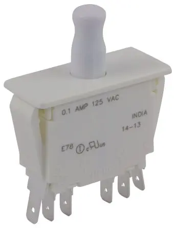 Produktfoto 1 von ZF Türmikroschalter 2-poliger Umschalter Taste 100 mA Stecker -40 °C 85 °C