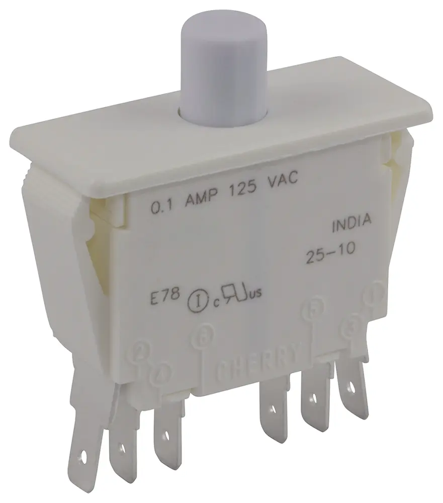 Produktfoto 1 von ZF Türmikroschalter 2-poliger Umschalter Taste 100 mA Stecker -40 °C 85 °C