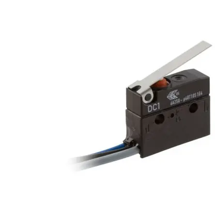 Produktfoto 1 von ZF Mikroschalter Kurzer Hebel-Betätiger Vorverdrahtet, 1-poliger Umschalter, 250 V ac, 6A IP6K7 0.78N -40 °C - 105 °C