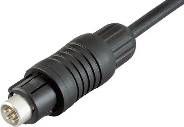 Produktfoto 1 von binder 420 10.6 mm Micro Rundsteckverbinder Stecker 4-polig Stecker 4A Kabel IP40