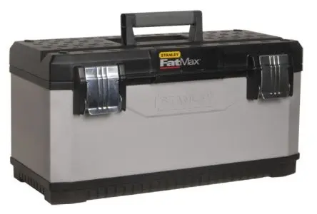 Produktfoto 1 von Stanley Kunststoff Werkzeugbox Grün, Grau, L. 510 mm B. 290mm H. 293 mm, 28, Register